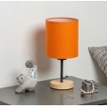 Brilagi - Stolní lampa NUBILA WOOD 1xE27/25W/230V dub/černá/oranžová