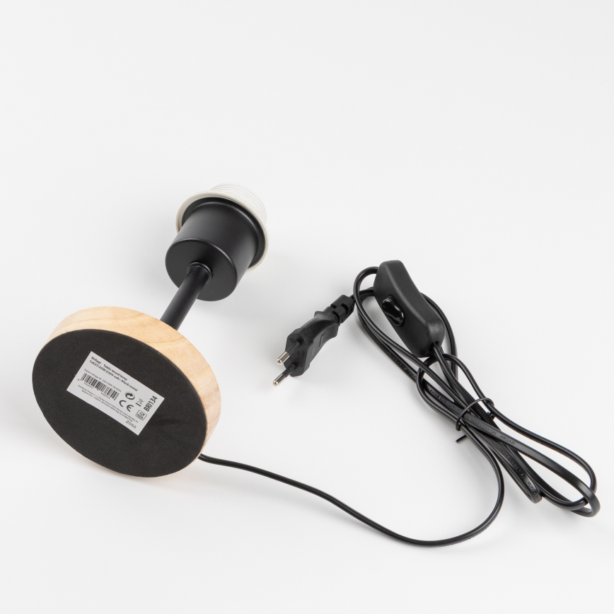 Brilagi - Stolní lampa NUBILA WOOD 1xE27/25W/230V dub/černá/oranžová