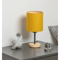 Brilagi - Stolní lampa NUBILA WOOD 1xE27/25W/230V dub/černá/žlutá