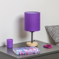 Brilagi - Stolní lampa NUBILA WOOD 1xE27/25W/230V dub/fialová