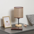 Brilagi - Stolní lampa NUBILA WOOD 1xE27/25W/230V dub/hnědá