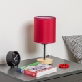 Brilagi - Stolní lampa NUBILA WOOD 1xE27/25W/230V dub/pompejská červená