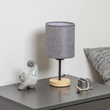 Brilagi - Stolní lampa NUBILA WOOD 1xE27/25W/230V dub/šedá