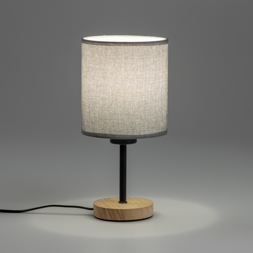 Brilagi - Stolní lampa NUBILA WOOD 1xE27/25W/230V dub/šedá