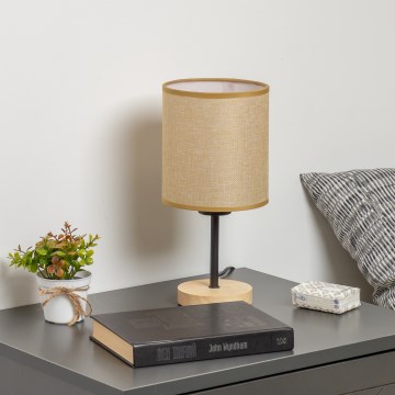 Brilagi - Stolní lampa NUBILA WOOD 1xE27/25W/230V dub/světle hnědá