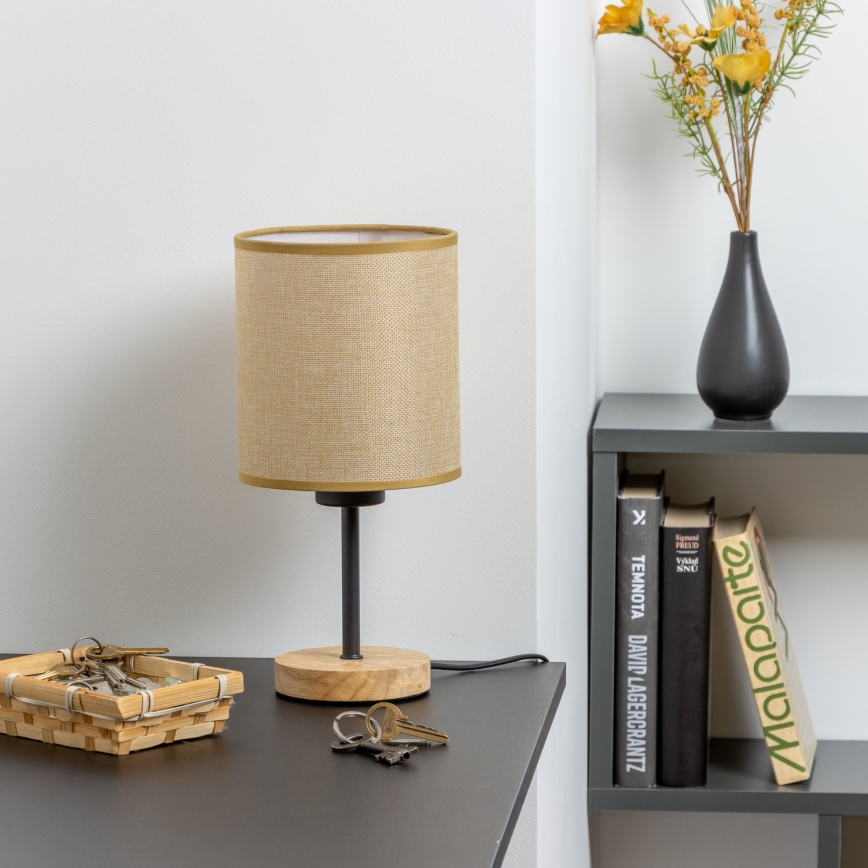Brilagi - Stolní lampa NUBILA WOOD 1xE27/25W/230V dub/světle hnědá