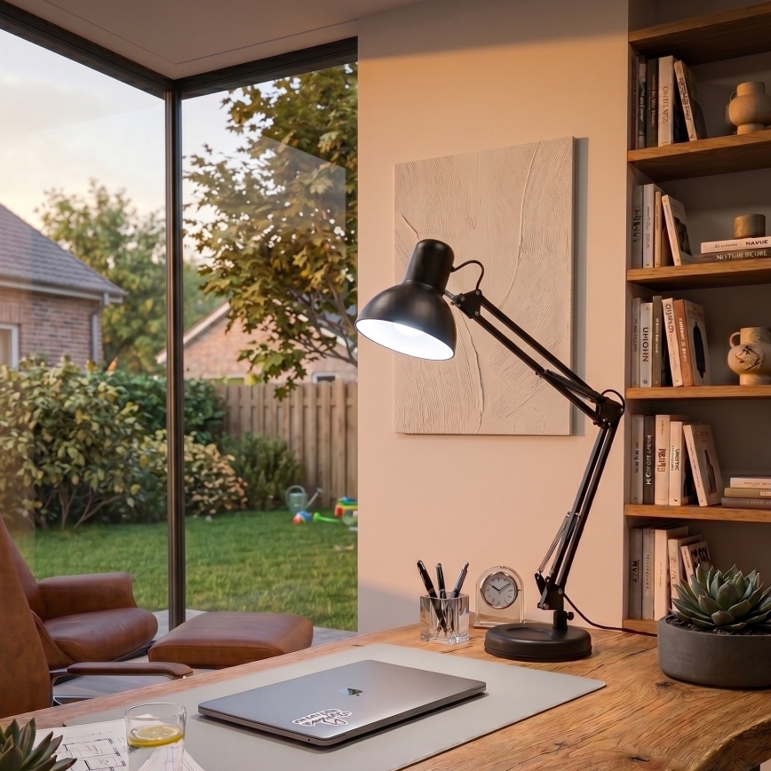 Brilagi - Stolní lampa ROMERO 1xE27/60W/230V černá