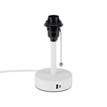 Brilagi - Stolní lampa s USB portem TABLON 1xE27/25W/230V bílá