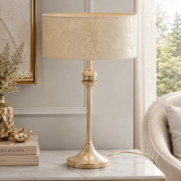 Brilagi - Stolní lampa SAPHIRE 1xE27/15W/230V krémová/zlatá/patina
