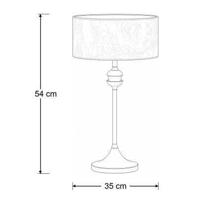 Brilagi - Stolní lampa SAPHIRE 1xE27/15W/230V krémová/zlatá/patina