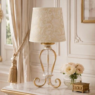 Brilagi - Stolní lampa SONIA 1xE27/15W/230V krémová/patina