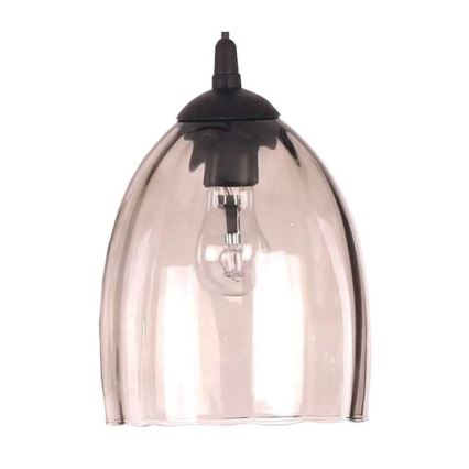BRILAGI - Stolní lampa WOOD GLASS 1xE27/40W/230V hnědá/černá/kouřová béžová