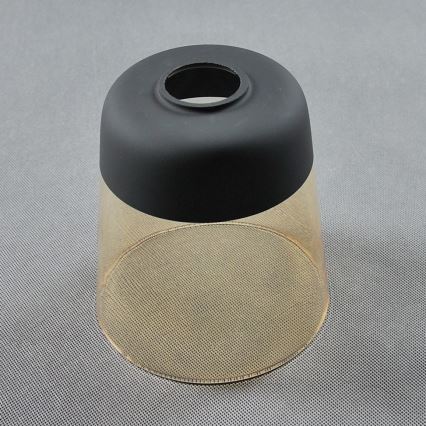 BRILAGI - Stolní lampa WOOD GLASS 1xE27/40W/230V hnědá/černá/kouřová béžová