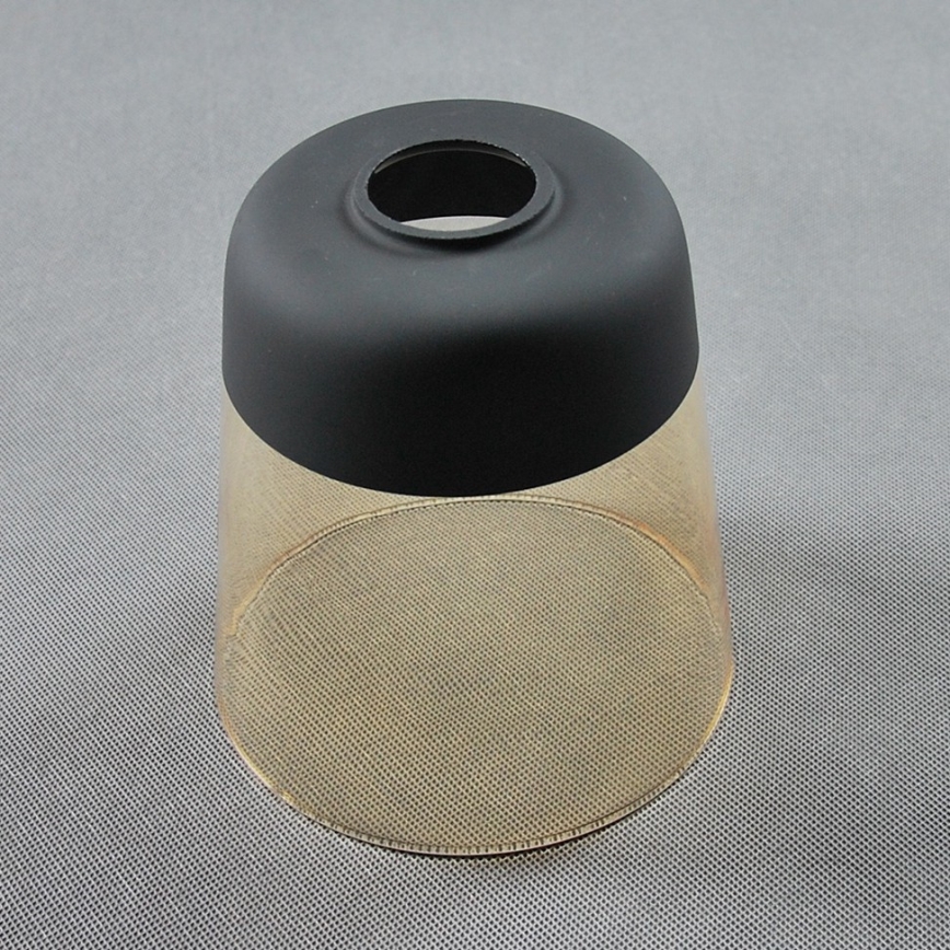 BRILAGI - Stolní lampa WOOD GLASS 1xE27/40W/230V hnědá/černá/kouřová béžová