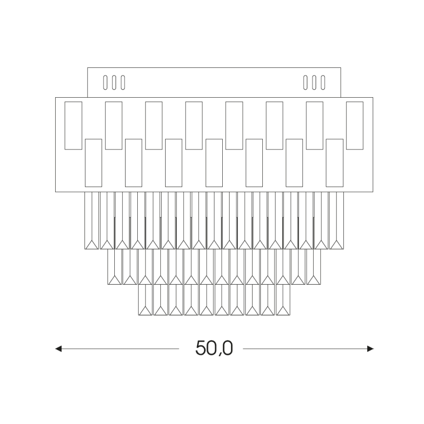 BRILAGI - Stropní svítidlo AURELIA 5xE14/40W/230V pr. 50 cm zlatá