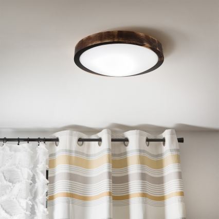 Brilagi - Stropní svítidlo CARVALHO SLIM SMOKEY 1xE27/60W/230V dub pr. 27,5 cm