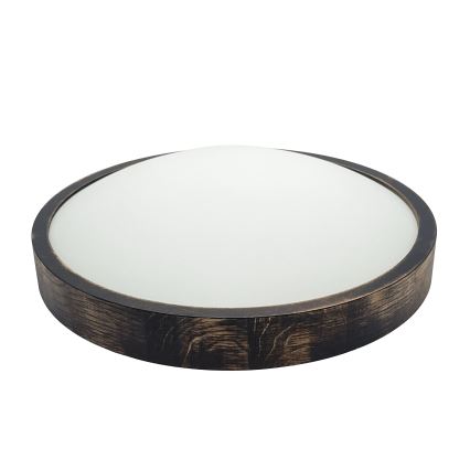 Brilagi - Stropní svítidlo CARVALHO SLIM SMOKEY 2xE27/60W/230V dub pr. 37,5 cm