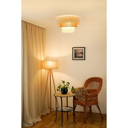 Brilagi - Stropní svítidlo DENVER LUNETA 1xE27/15W/230V pr. 45 cm béžová/hnědá/krémová