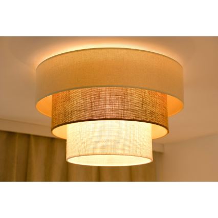 Brilagi - Stropní svítidlo DENVER LUNETA 1xE27/15W/230V pr. 45 cm béžová/hnědá/krémová