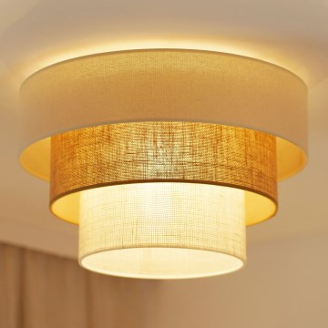 Brilagi - Stropní svítidlo DENVER LUNETA 1xE27/15W/230V pr. 45 cm béžová/hnědá/krémová