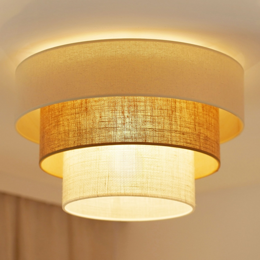 Brilagi - Stropní svítidlo DENVER LUNETA 1xE27/15W/230V pr. 45 cm béžová/hnědá/krémová