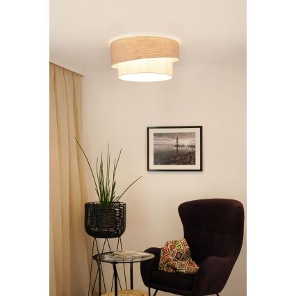 Brilagi - Stropní svítidlo DOVER SHINE 1xE27/15W/230V pr. 50 cm šedá/krémová