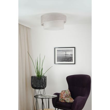Brilagi - Stropní svítidlo DOVER SHINE 1xE27/15W/230V pr. 50 cm šedá/krémová