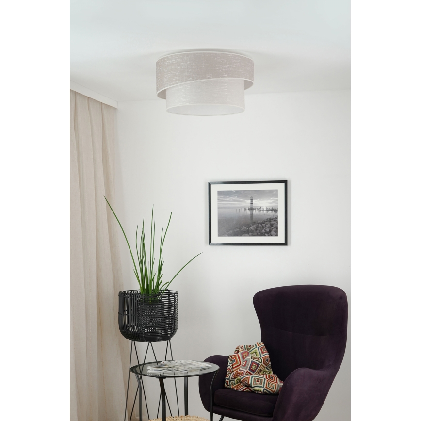 Brilagi - Stropní svítidlo DOVER SHINE 1xE27/15W/230V pr. 50 cm šedá/krémová