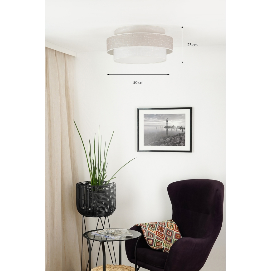 Brilagi - Stropní svítidlo DOVER SPACE LED/12W/230V pr. 50 cm 3000K/4000K/6400K šedá/krémová