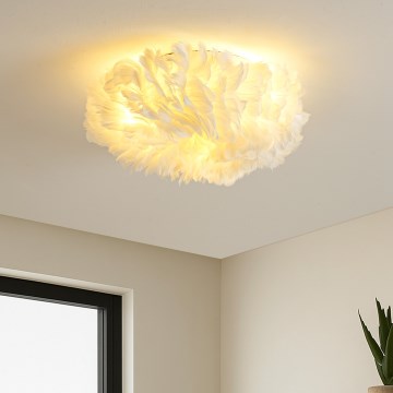 Brilagi - Stropní svítidlo FEATHER 3xE27/40W/230V pr. 40 cm bílá