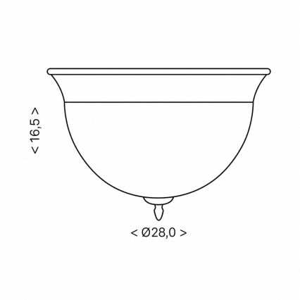 BRILAGI - Stropní svítidlo FRESCO 2xE27/40W/230V pr. 28 cm černá/zlatá
