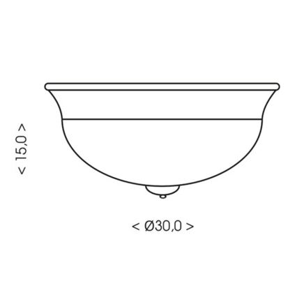 Brilagi - Stropní svítidlo FRESCO 2xE27/40W/230V pr. 30 cm měděná