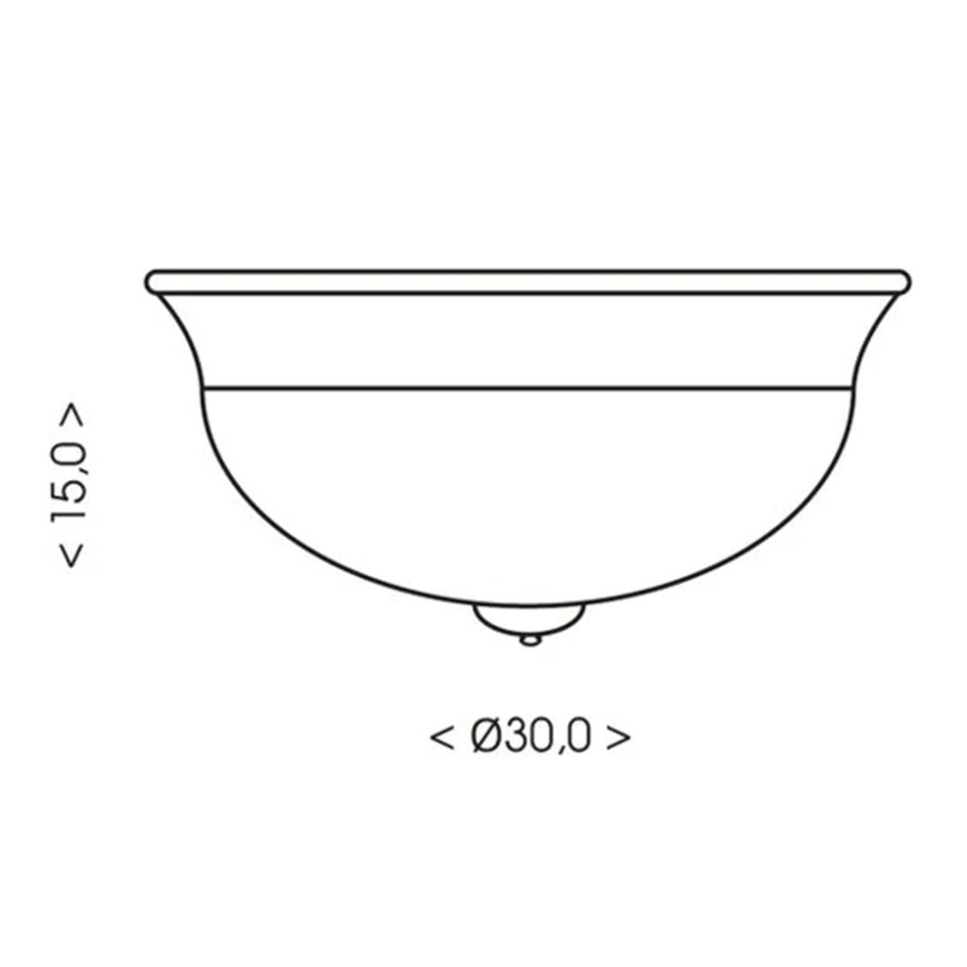 Brilagi - Stropní svítidlo FRESCO 2xE27/40W/230V pr. 30 cm stříbrná