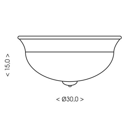 Brilagi - Stropní svítidlo FRESCO 2xE27/40W/230V pr. 30 cm zlatá