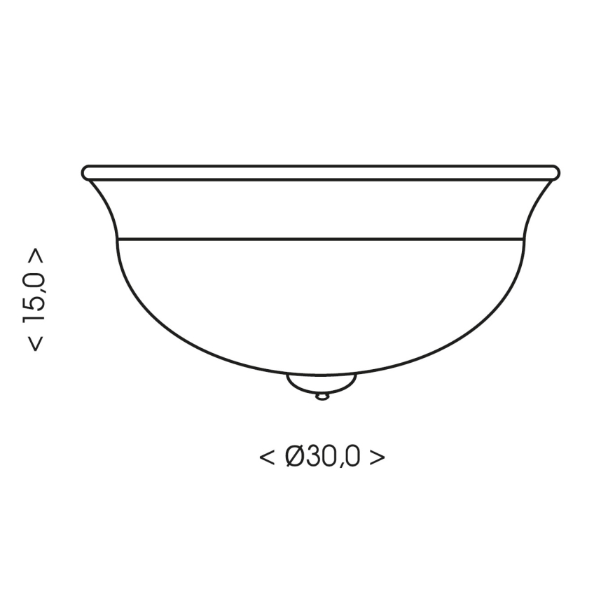Brilagi - Stropní svítidlo FRESCO 2xE27/40W/230V pr. 30 cm zlatá