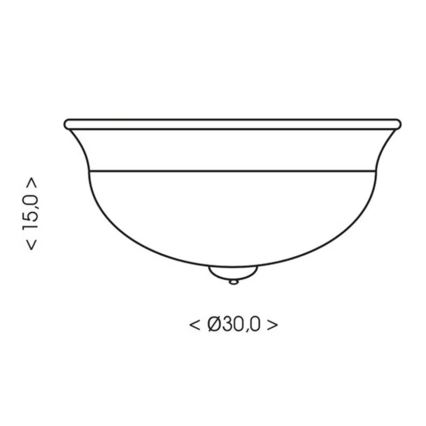 Brilagi - Stropní svítidlo FRESCO 2xE27/40W/230V pr. 30 cm zlatá