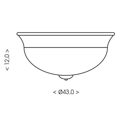 Brilagi - Stropní svítidlo FRESCO 2xE27/40W/230V pr. 43 cm hnědá