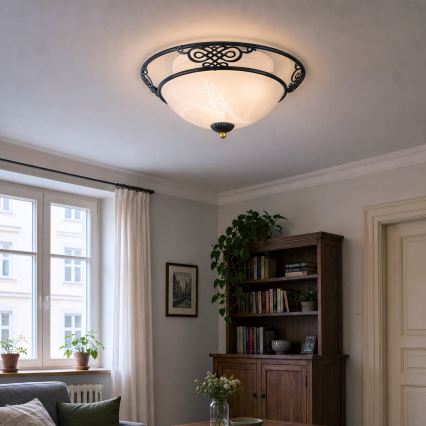 BRILAGI - Stropní svítidlo FRESCO 3xE27/40W/230V pr. 48 cm hnědá