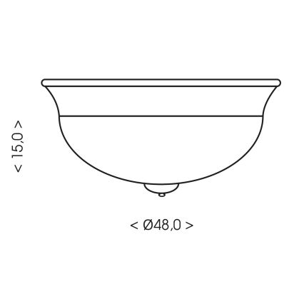 Brilagi - Stropní svítidlo FRESCO 3xE27/40W/230V pr. 48 cm hnědá
