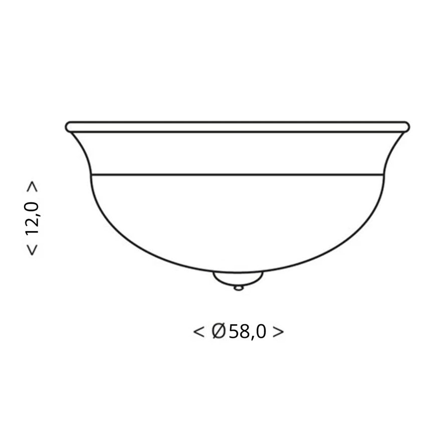 BRILAGI - Stropní svítidlo FRESCO 3xE27/40W/230V pr. 48 cm hnědá