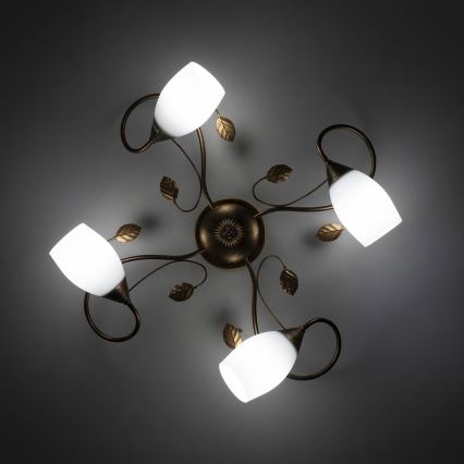 BRILAGI - Stropní svítidlo GRACE 4xE27/40W/230V pr. 68 cm patina/měděná