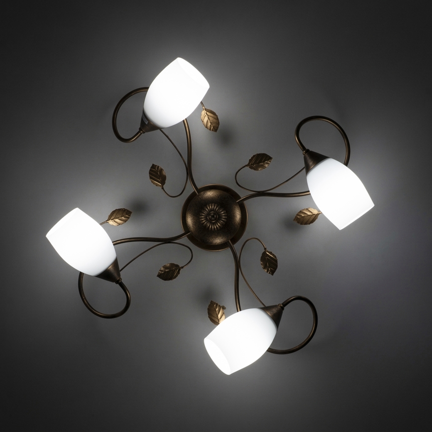 BRILAGI - Stropní svítidlo GRACE 4xE27/40W/230V pr. 68 cm patina/měděná