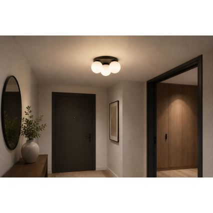 Brilagi - Stropní svítidlo MILO 3xE27/60W/230V pr. 35 cm černá