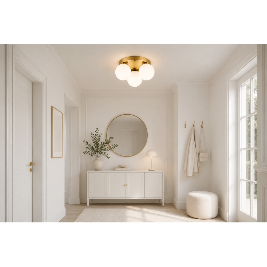 Brilagi - Stropní svítidlo MILO 3xE27/60W/230V pr. 35 cm zlatá