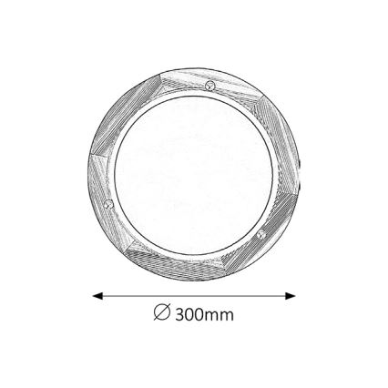 Brilagi - Stropní svítidlo ORBIS 1xE27/60W/230V pr. 30 cm borovice