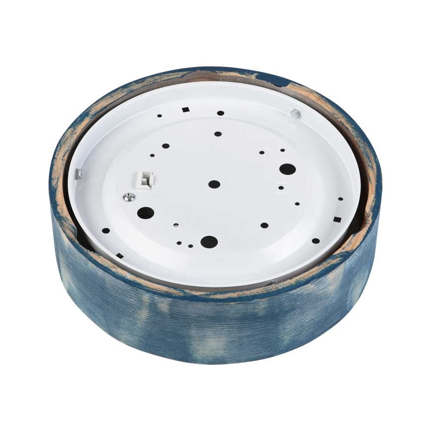 Brilagi - Stropní svítidlo PINO 1xE27/15W/230V borovice/modrá pr. 27,5 cm
