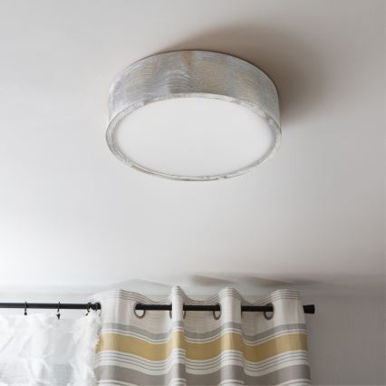 Brilagi - Stropní svítidlo PINO 2xE27/15W/230V borovice/stříbrná pr. 37,5 cm