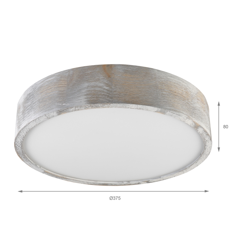 Brilagi - Stropní svítidlo PINO 2xE27/15W/230V borovice/stříbrná pr. 37,5 cm