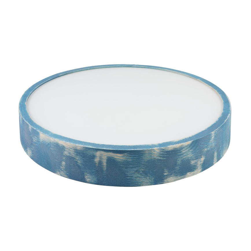 Brilagi - Stropní svítidlo PINO 3xE27/15W/230V borovice/modrá pr. 47,5 cm