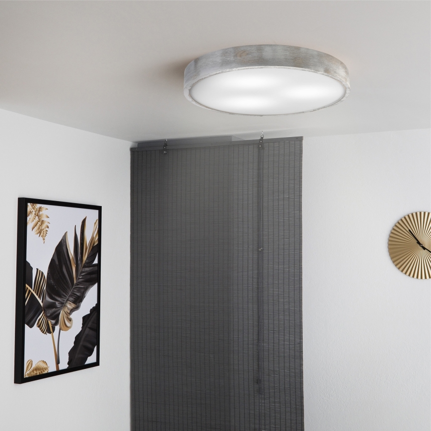 Brilagi - Stropní svítidlo PINO 3xE27/15W/230V borovice/stříbrná pr. 47,5 cm